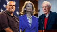 Sens. John Fetterman, Lisa Murkowski and Mitch McConnell Getty Images